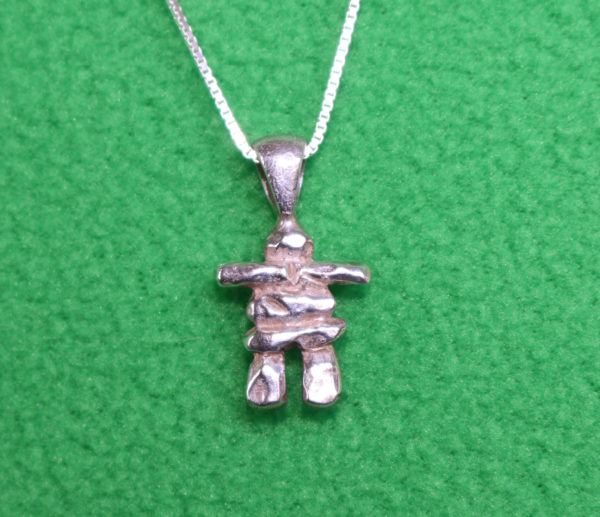 sterling silver inukshuk pendant
